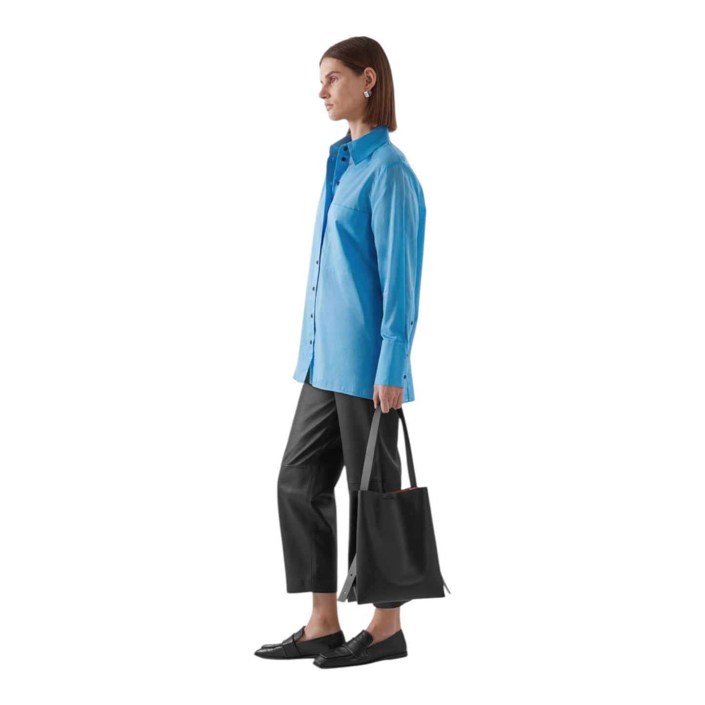 COS Blue Oversized Longline Shirt - 12