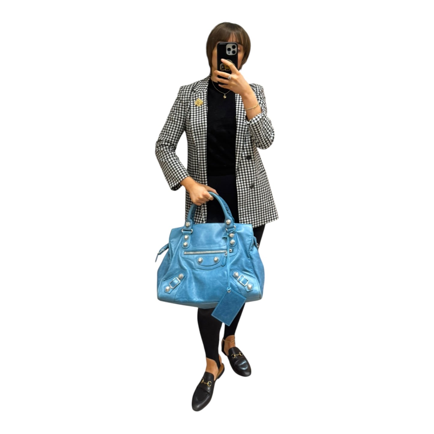 Balenciaga The City Blue Bag