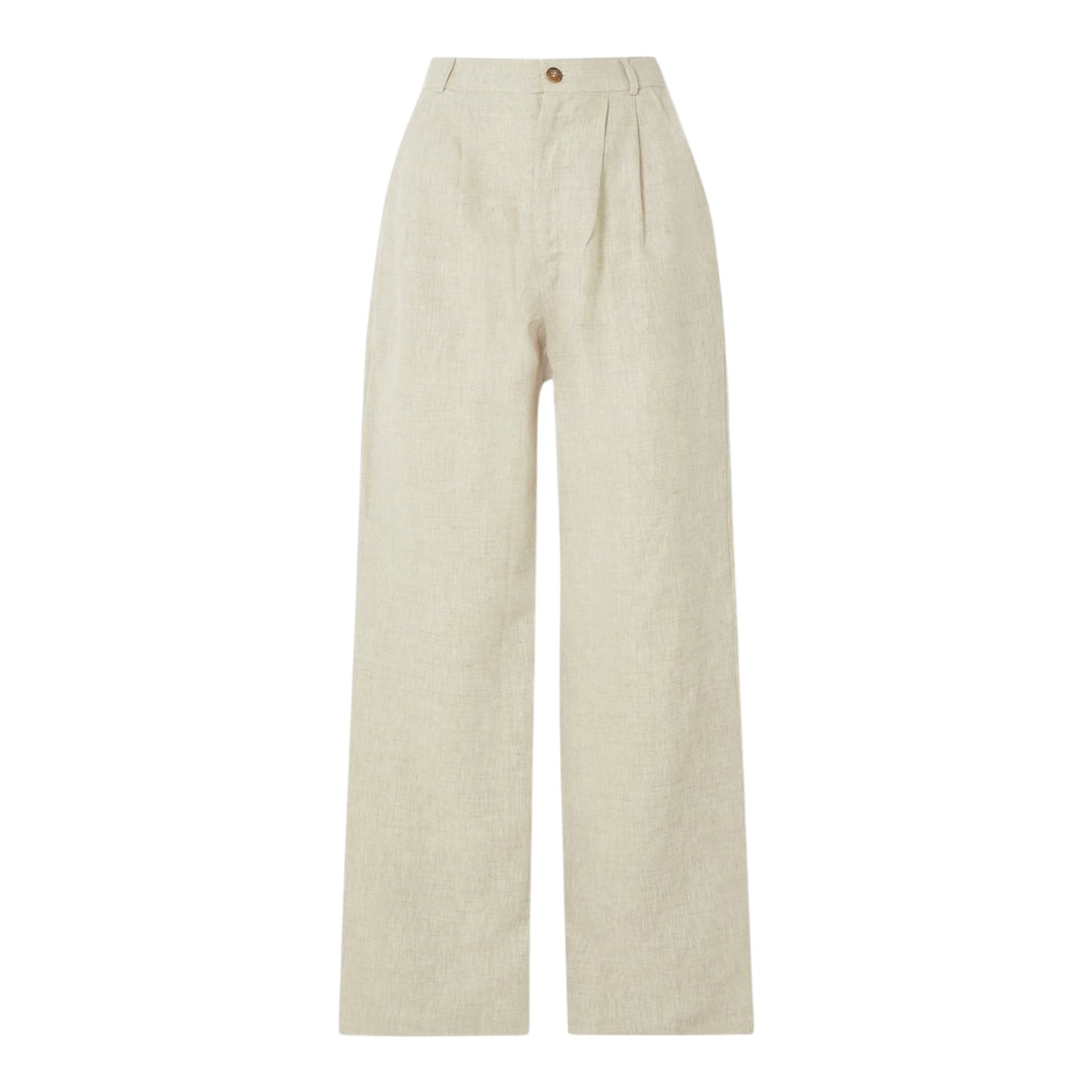 Reformation Mason Pleated Linen Straight-Leg Trousers - 8/10