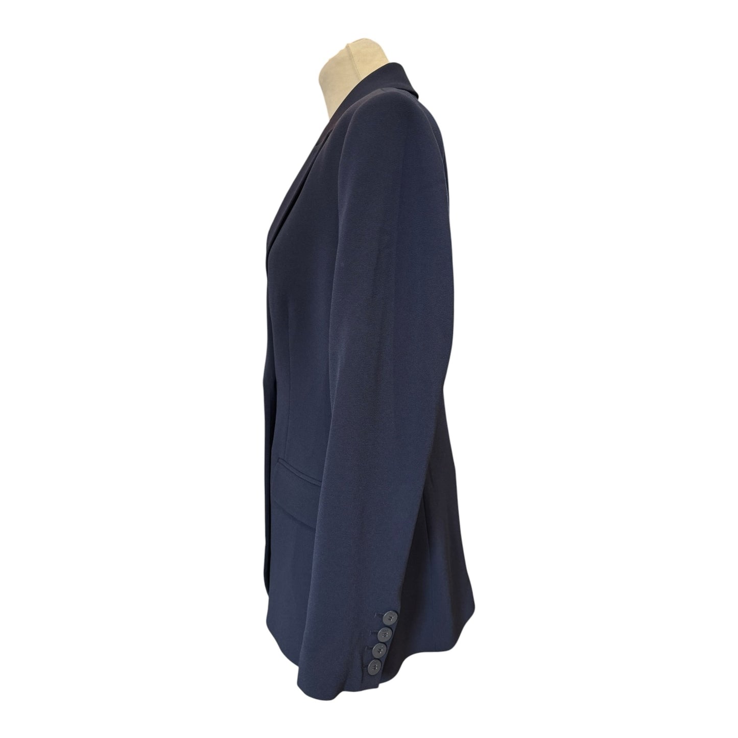 The Fold Clever Navy Crepe Knighton Jacket - 12