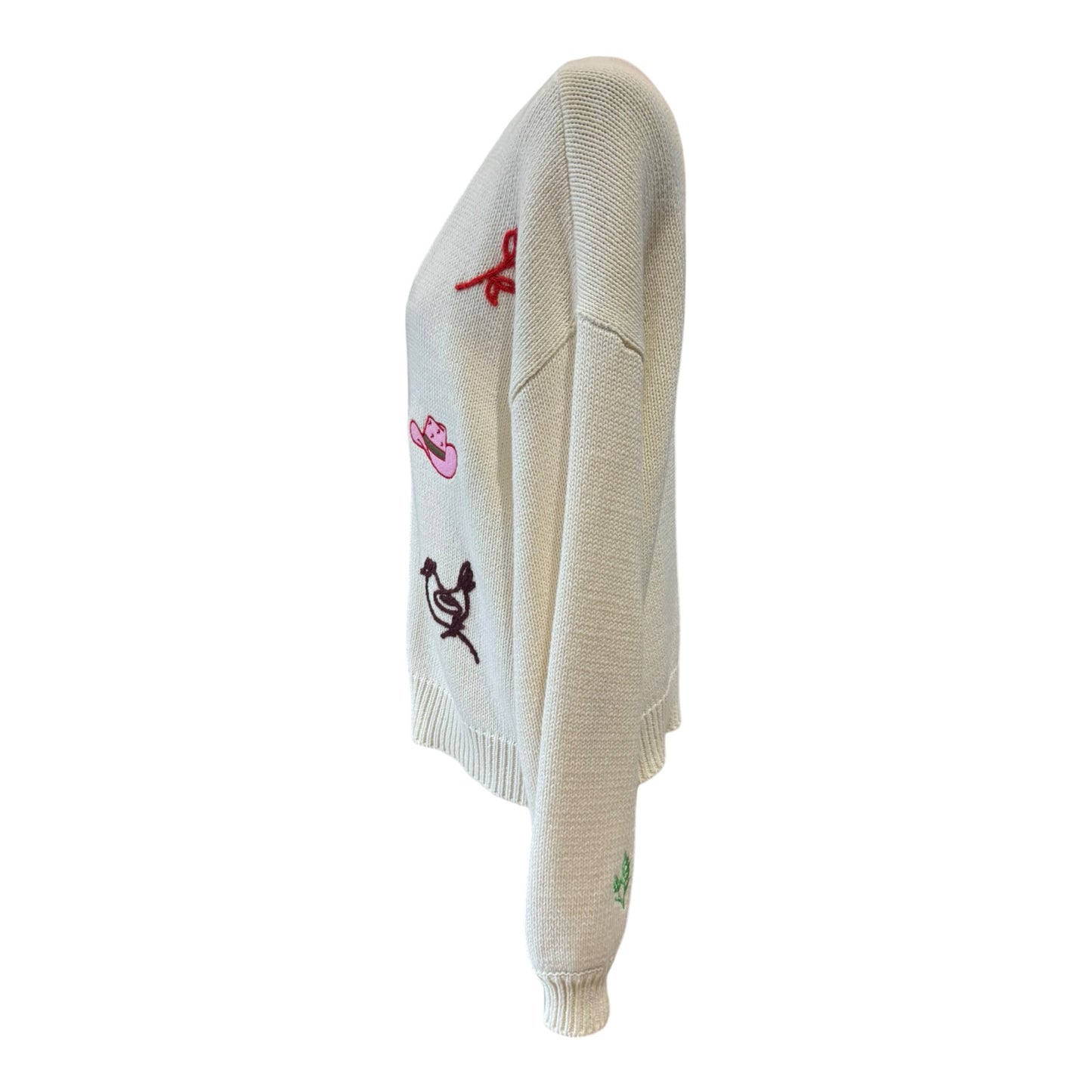 Numph Wally Cream Embroidered Cardigan - 12