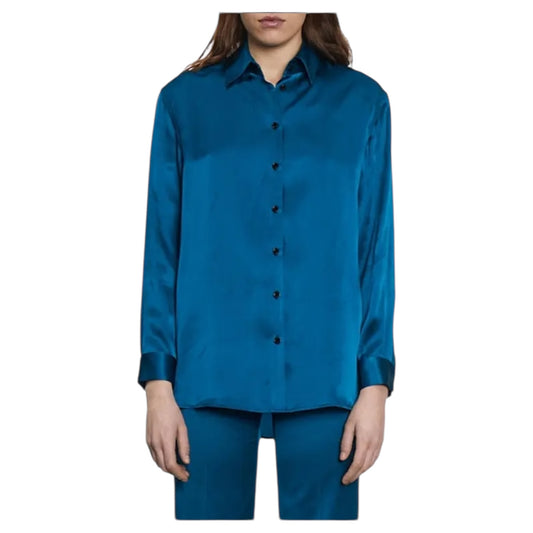 The Kooples Teal Silk Shirt - 10