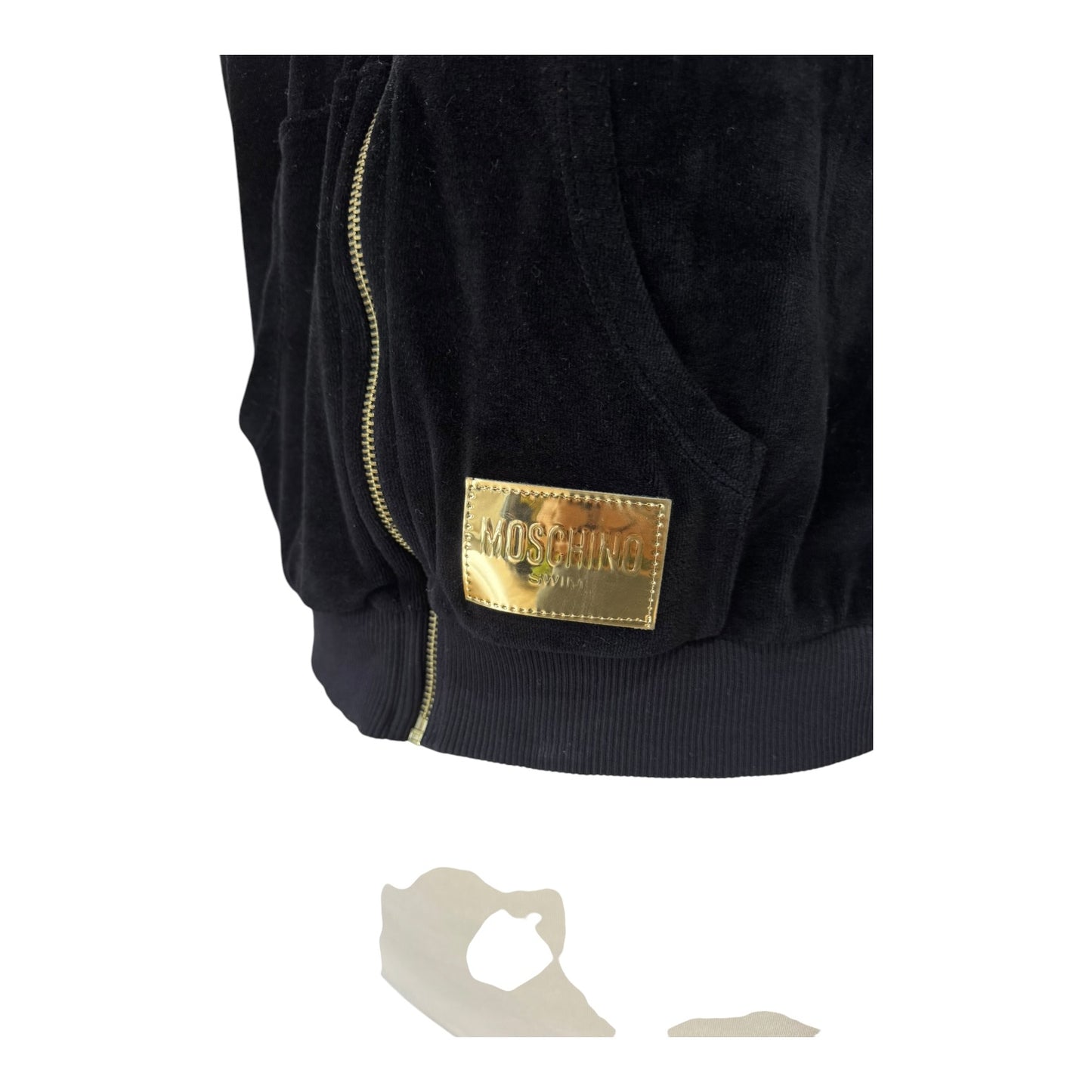 Moschino Black Velvet Sleeveless Gilet - 10