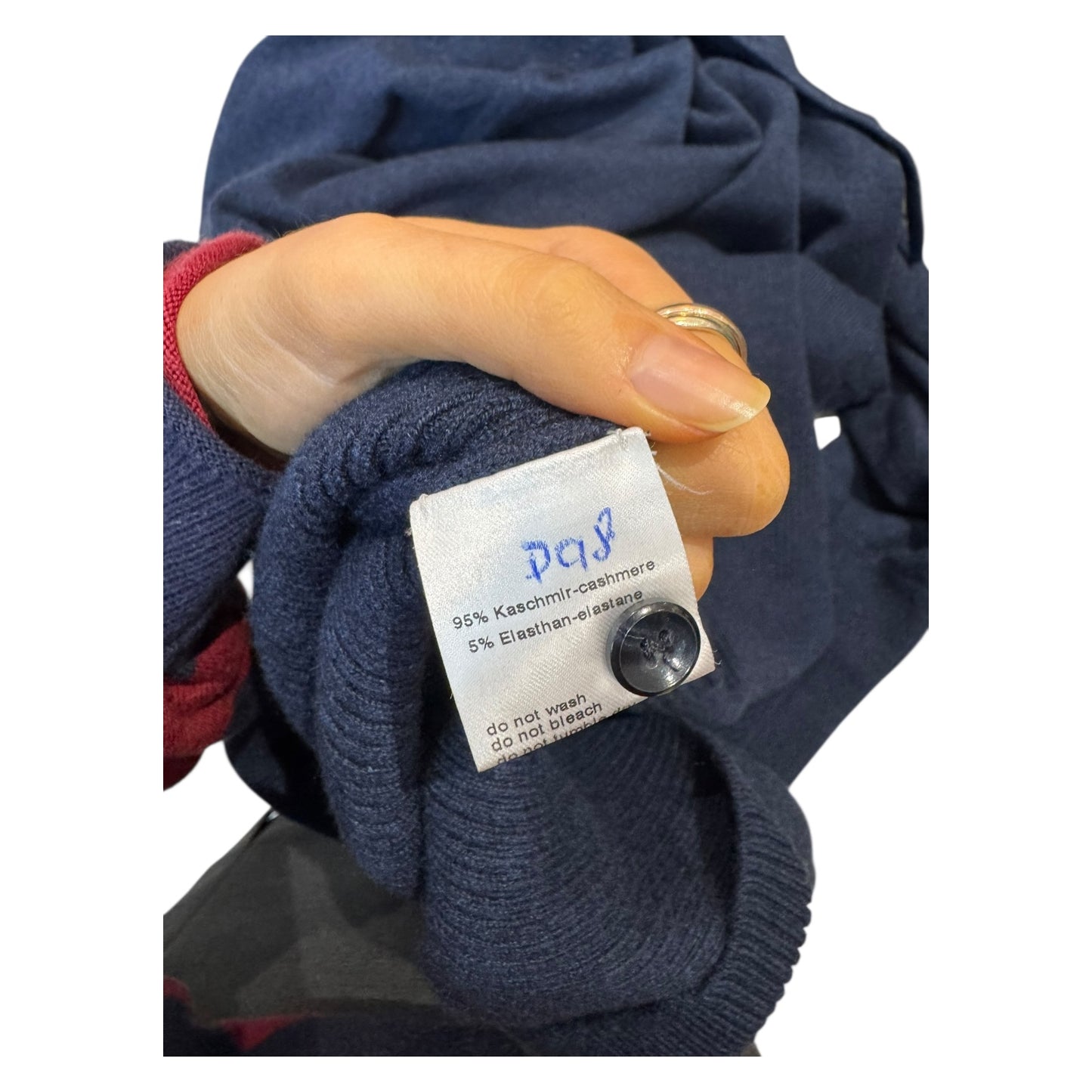 Akris Navy Cashmere Dress - 10