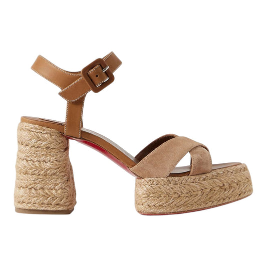 Christian Louboutin Calakala 70 Espadrille Platform Sandals - 39/6