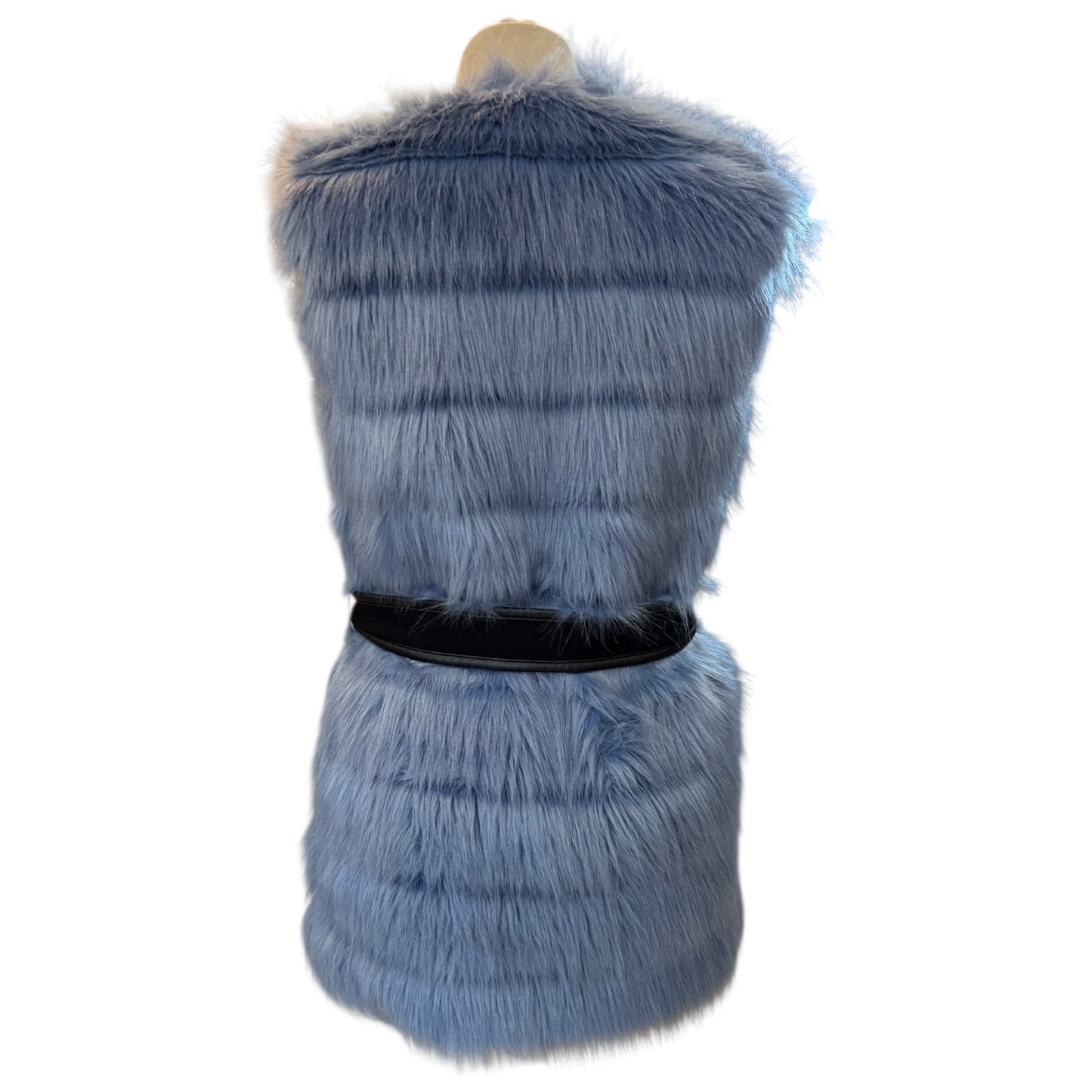 Guess Blue Faux Fur Gilet - 8/10