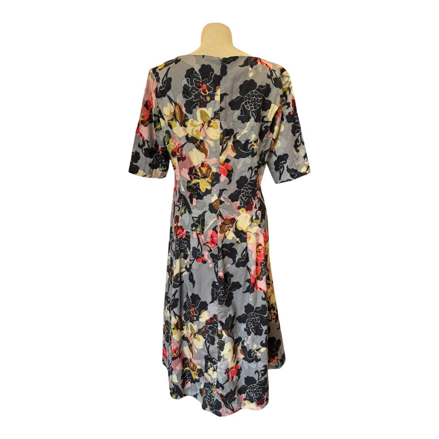 Toast Grey Floral Dress - 12