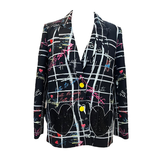 Joanna Heyes Black Grafitti Blazer