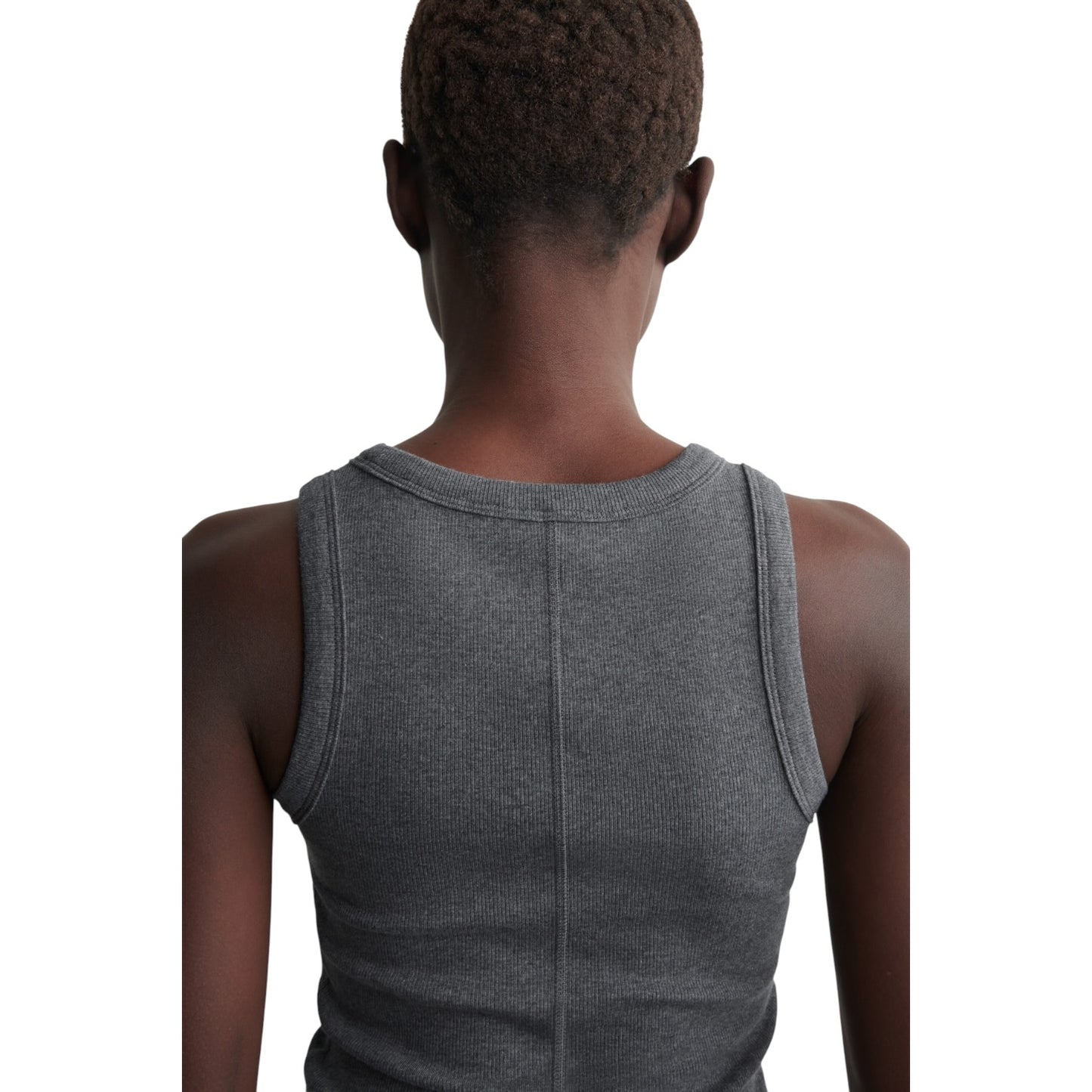 COS Grey Ribbed Cotton Tank Top - 10/12 - NEW