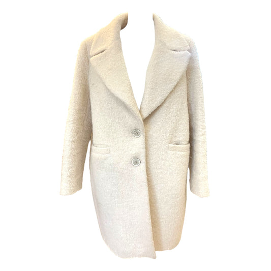 Massimo Dutti Cream Boucle Coat