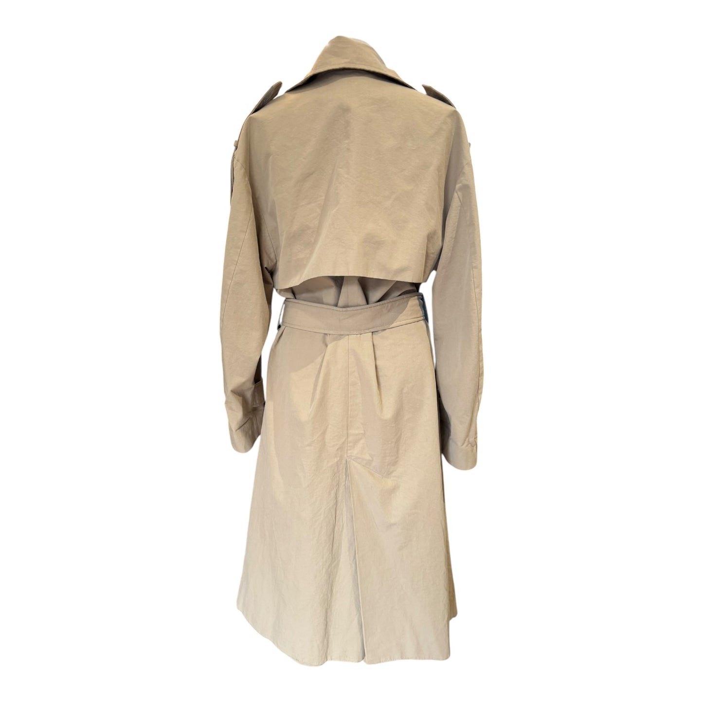 Jigsaw Oversized Cotton Trench Coat in Stone - 10