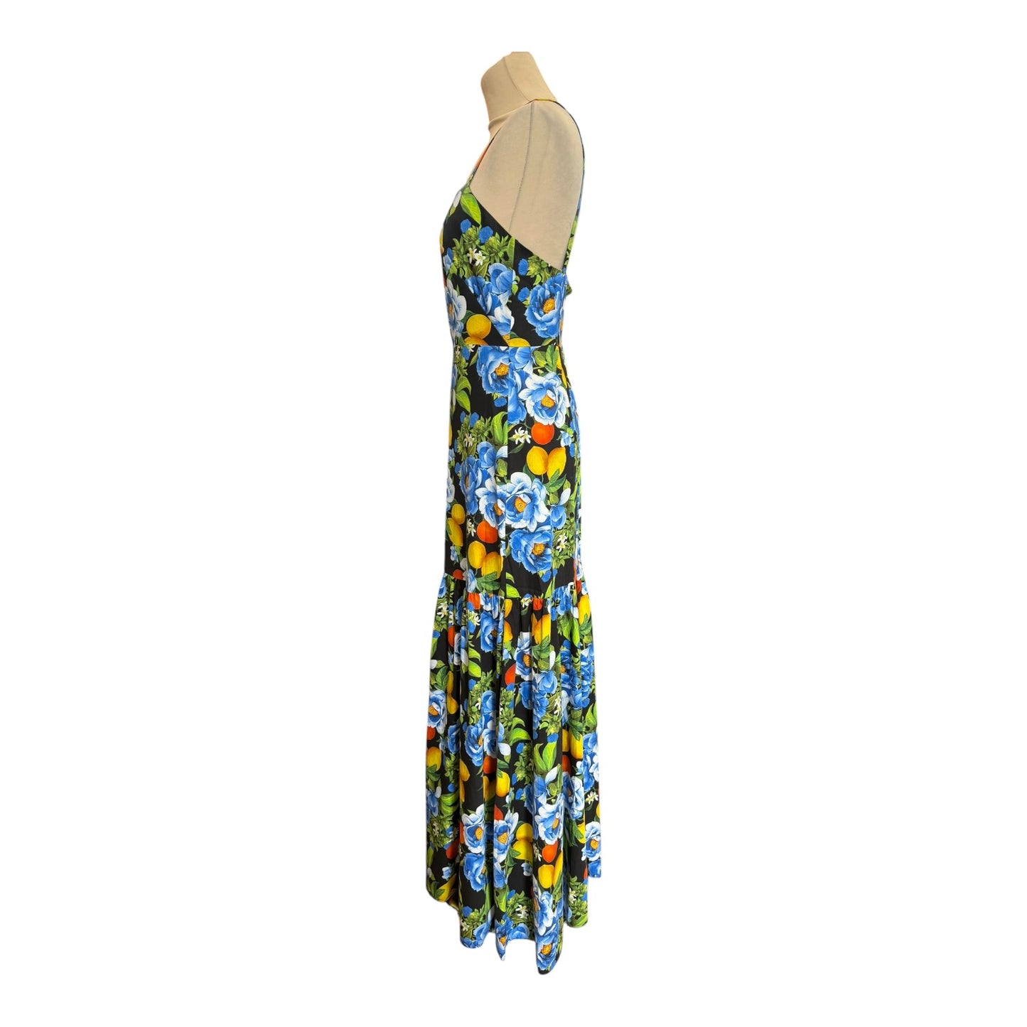 Borgo de Nor Peonia Print Cotton Maxi Dress - 10