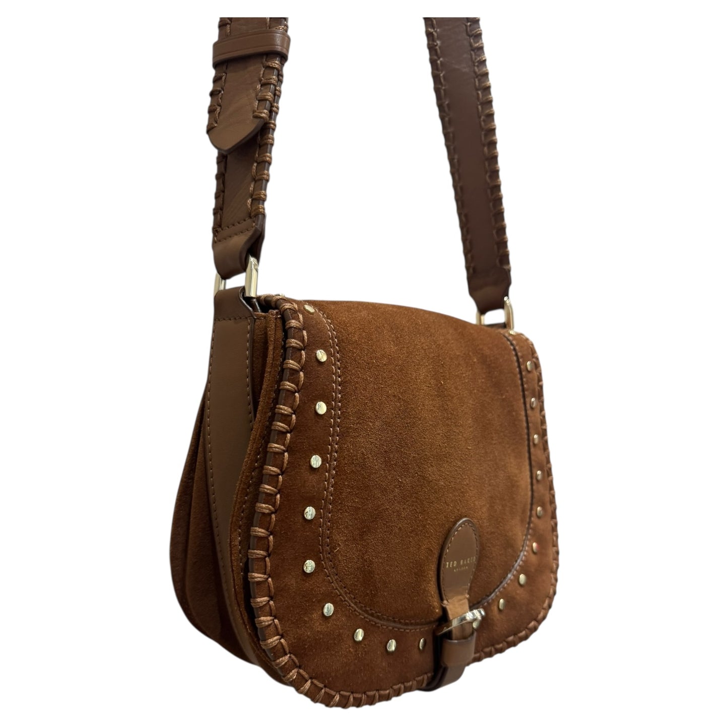 Ted Baker Kalrin Suede Studded Saddle Bag