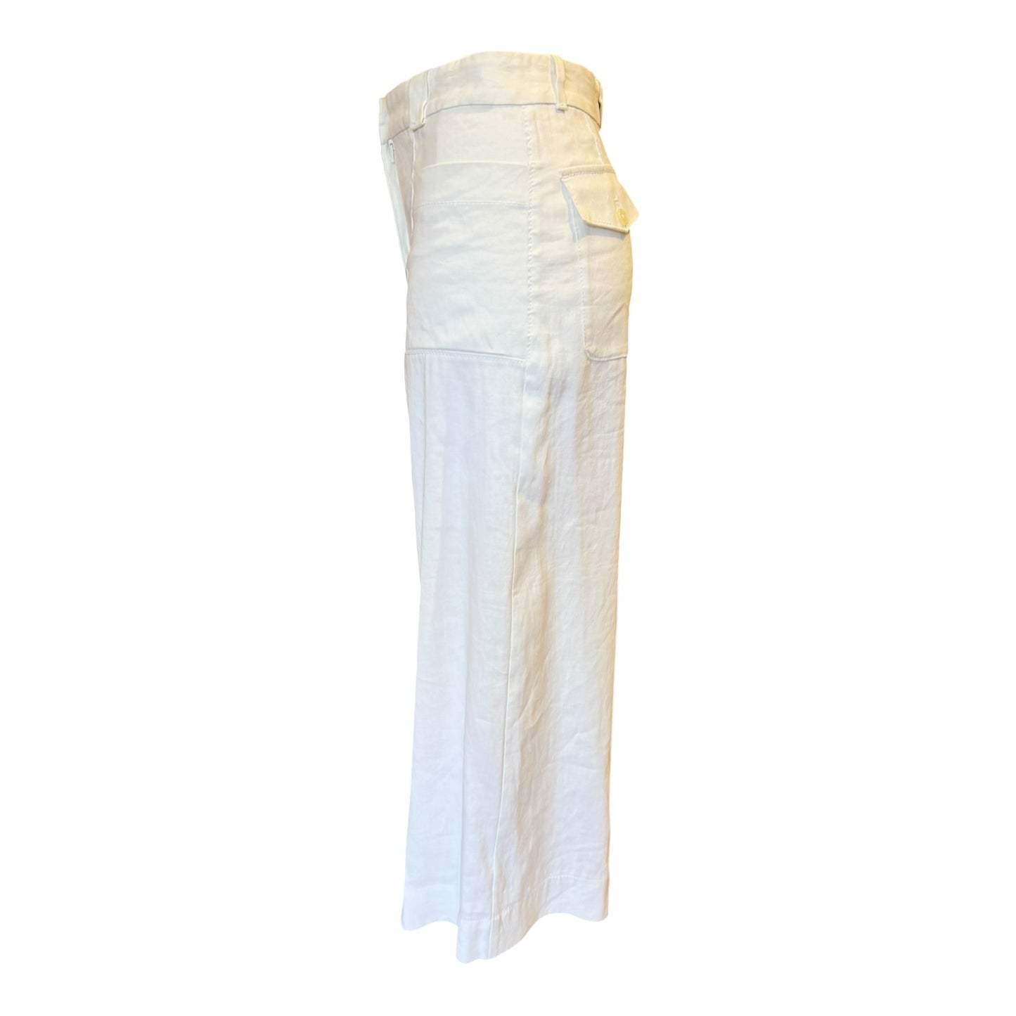 Massimo Dutti White Wide Leg Trousers - 8