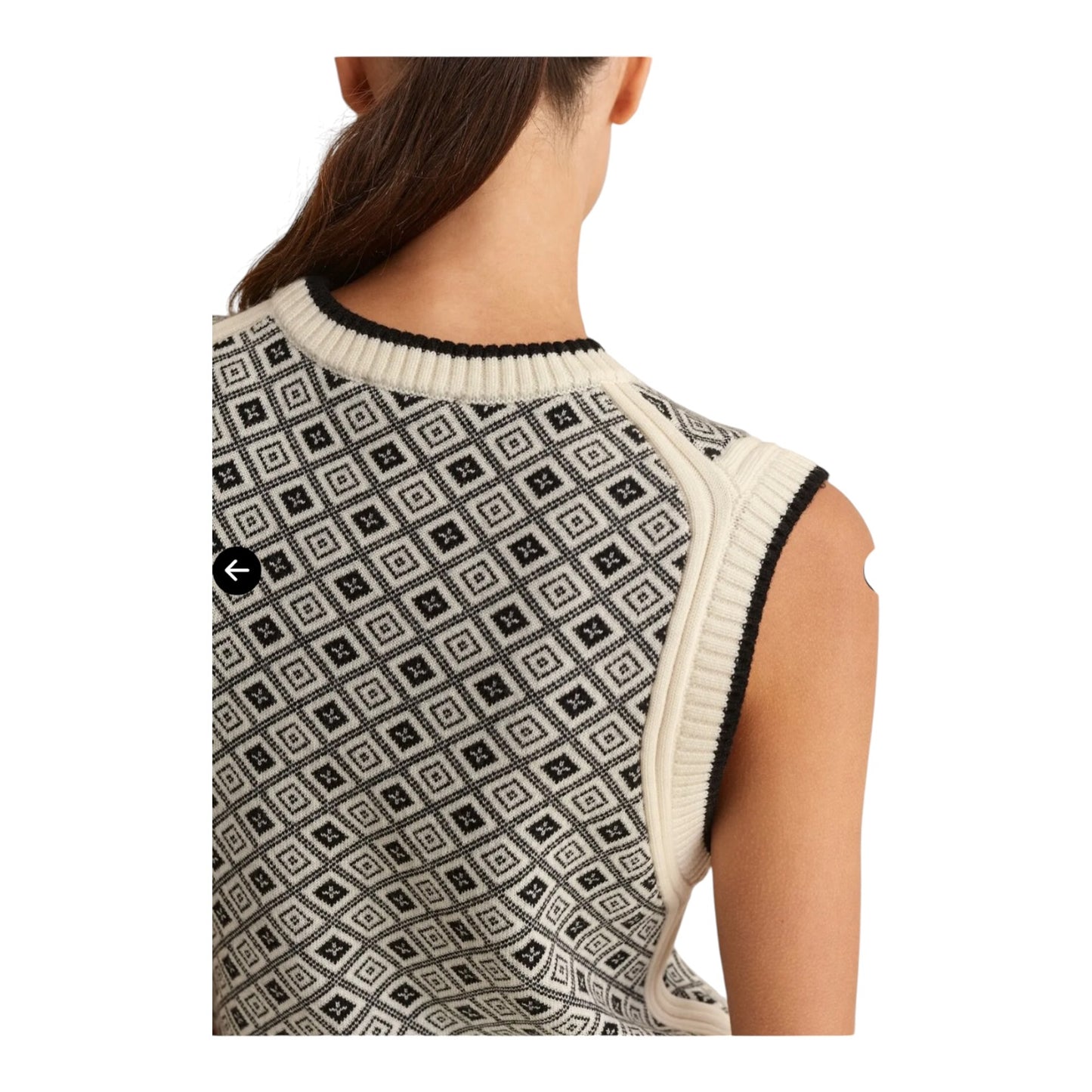 Me + Em Merino Jacquard Vest and Midi Skirt - 12/14