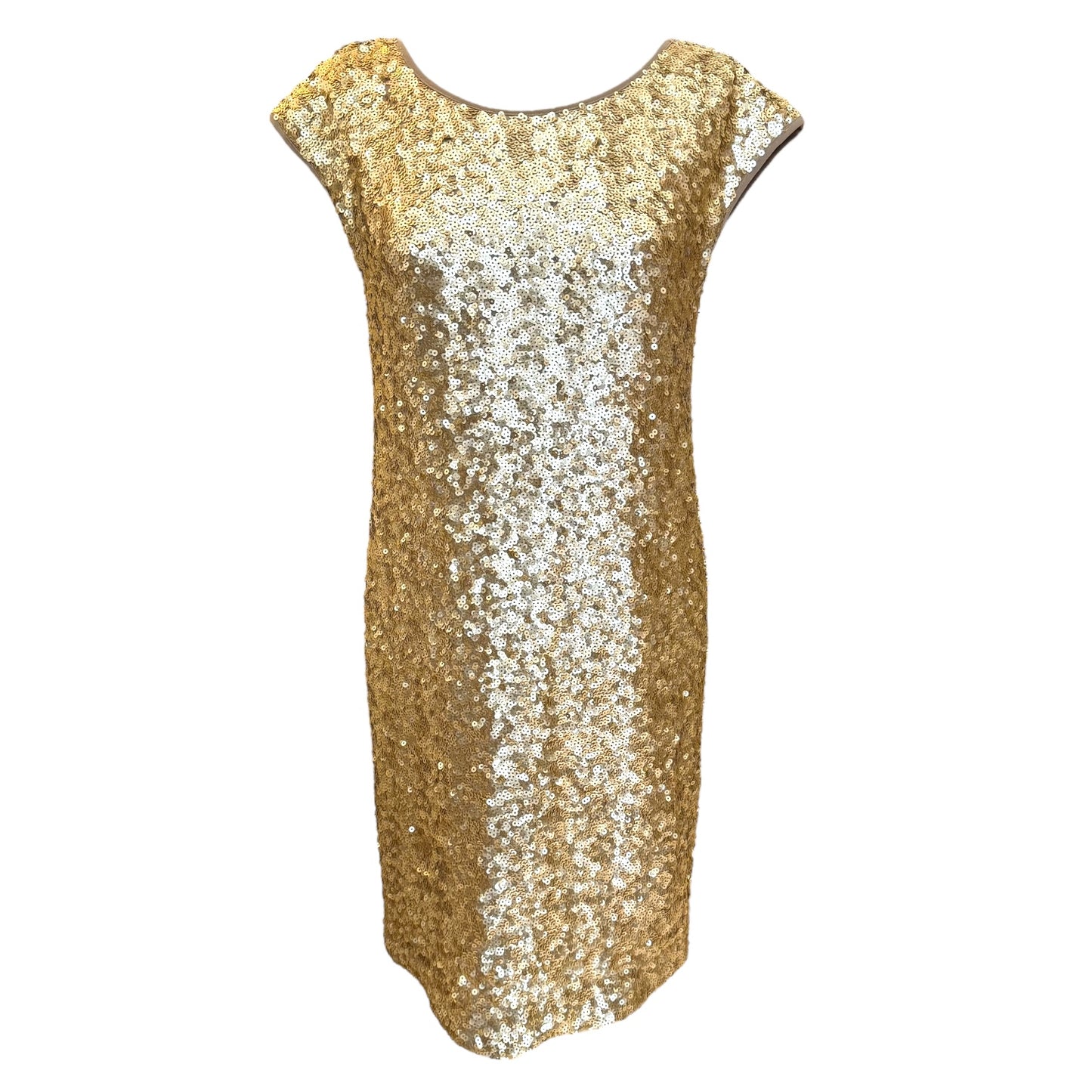 Liu Jo Gold Sequin Dress with Chain Detail - 10