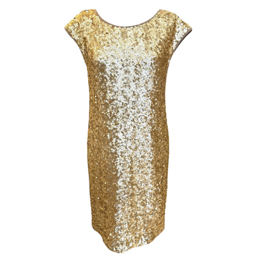 Liu Jo Gold Sequin Dress with Chain Detail - 10