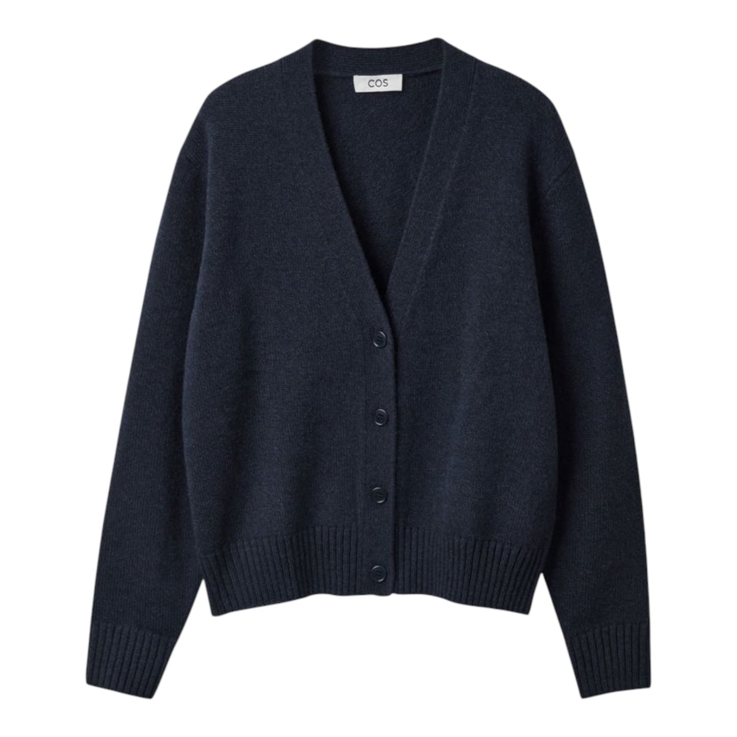 COS Navy Wool Cardigan - 14/16