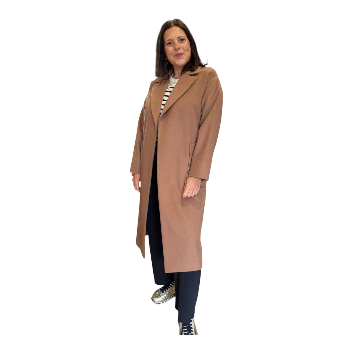 Jigsaw Blush Rose Wrap Wool and Cashmere Coat - 12