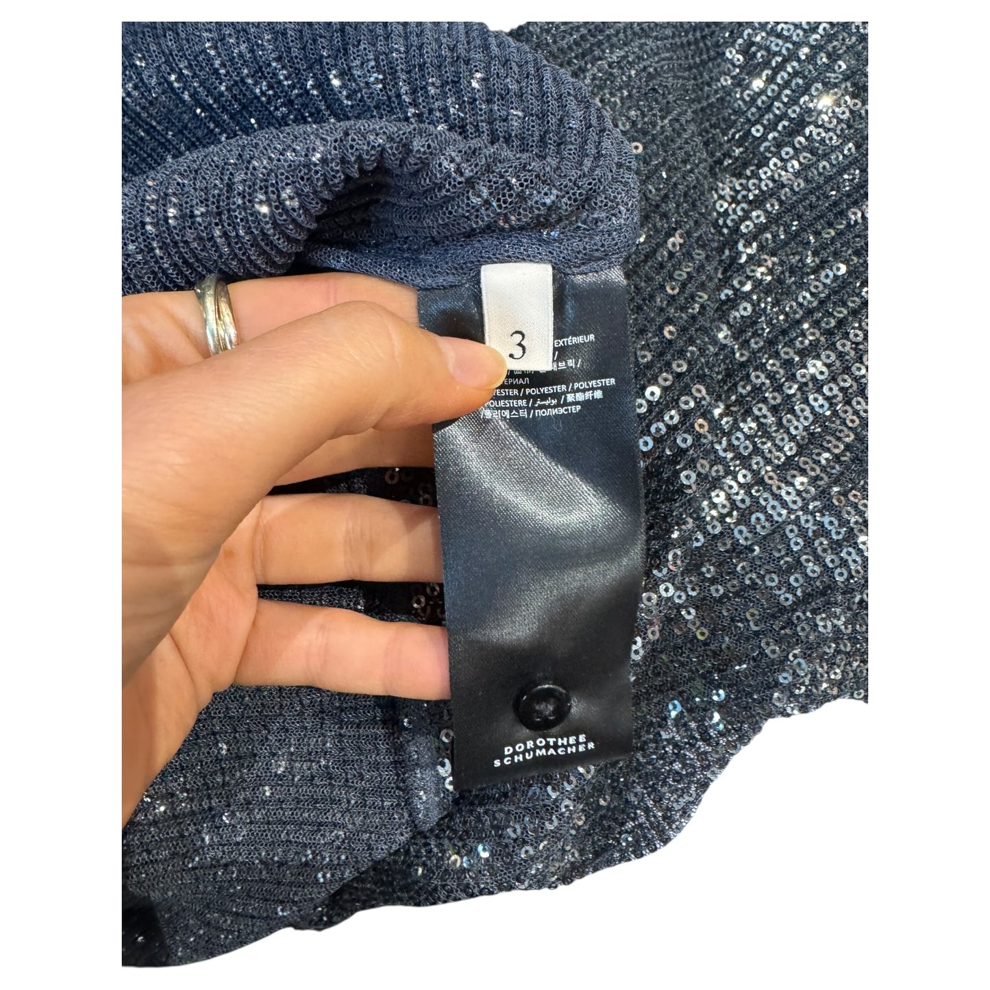 Dorothee Schumacher Grey Sequin Top - 10