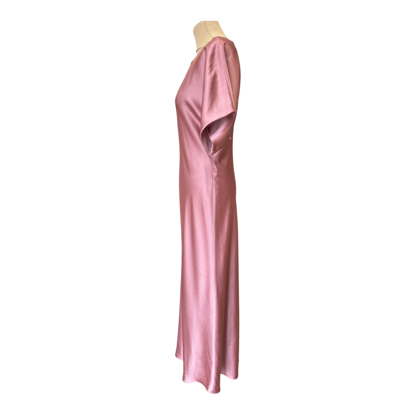 Ted Baker Fianaa Pink Satin Midi Dress - 10