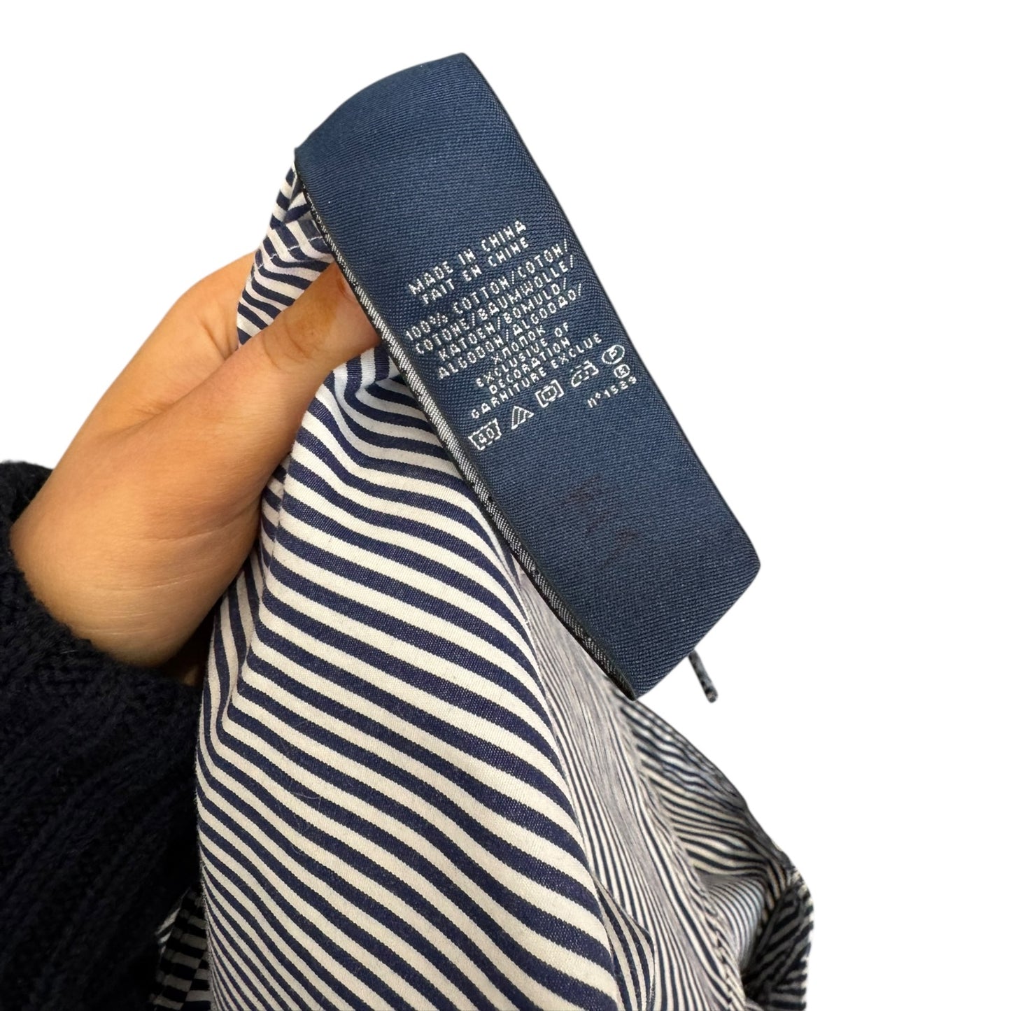 Ralph Lauren Navy and White Stripe Shirt - 8