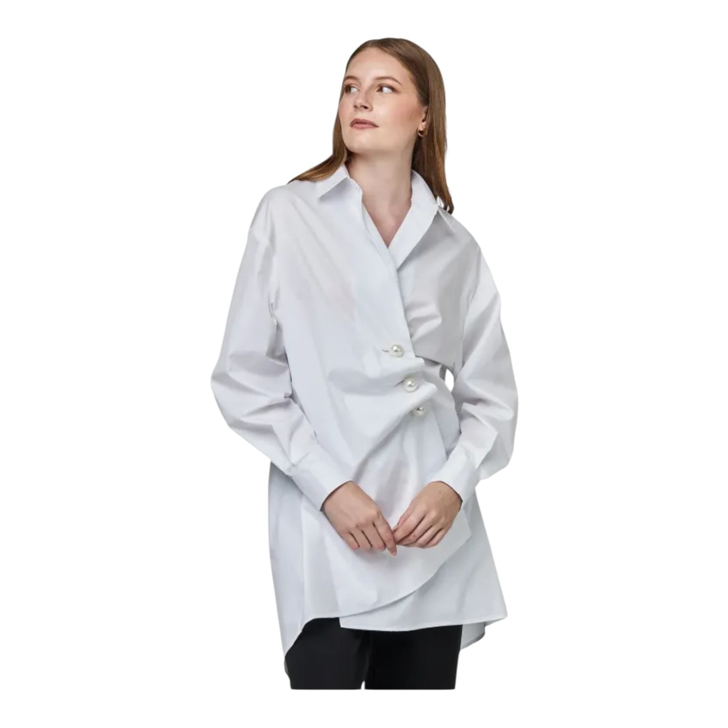 Uchuu White Pearl Button Shirt - 14