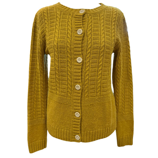 Toast Mustard Wool and Cotton Cardigan - 10