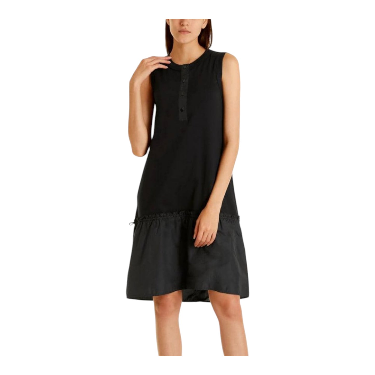 Marc Cain Black Drop Waist Dress - 8