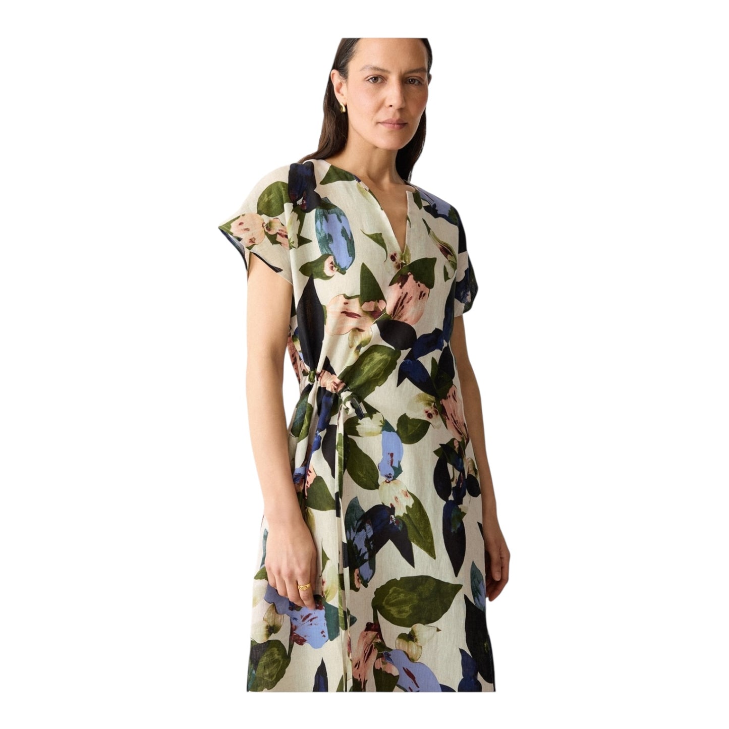 Jigsaw Future Botanic Linen Dress - 14