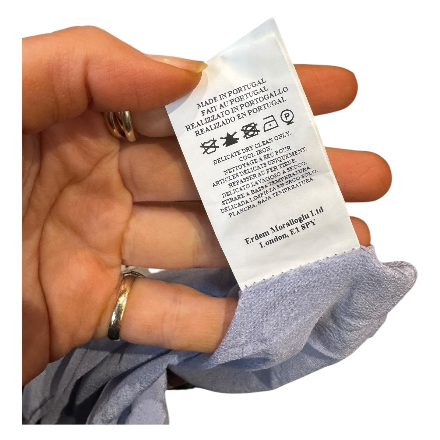 Erdem Blue and Burgundy Florence Silk Dress - 12