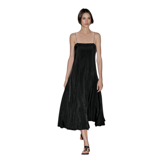 Massimo Dutti Black Midi Dress - 10
