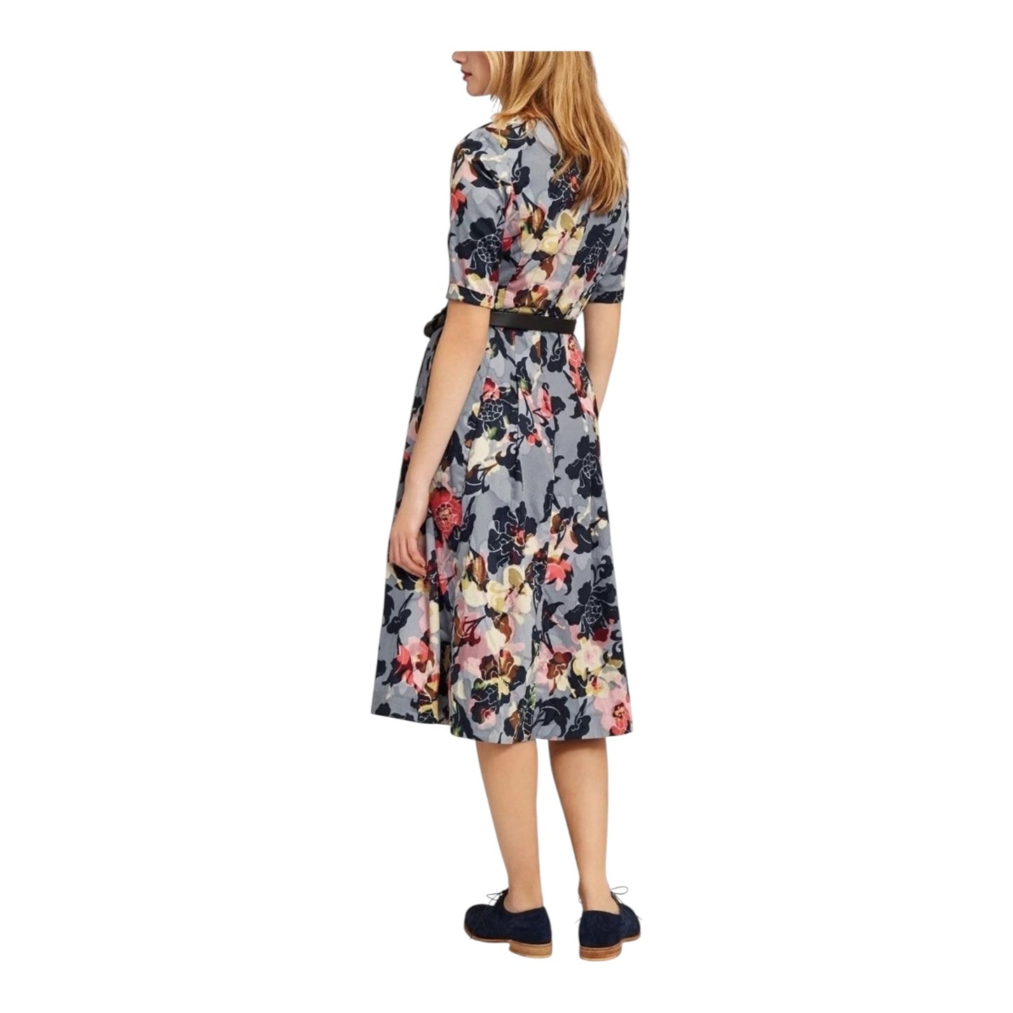 Toast Grey Floral Dress - 12