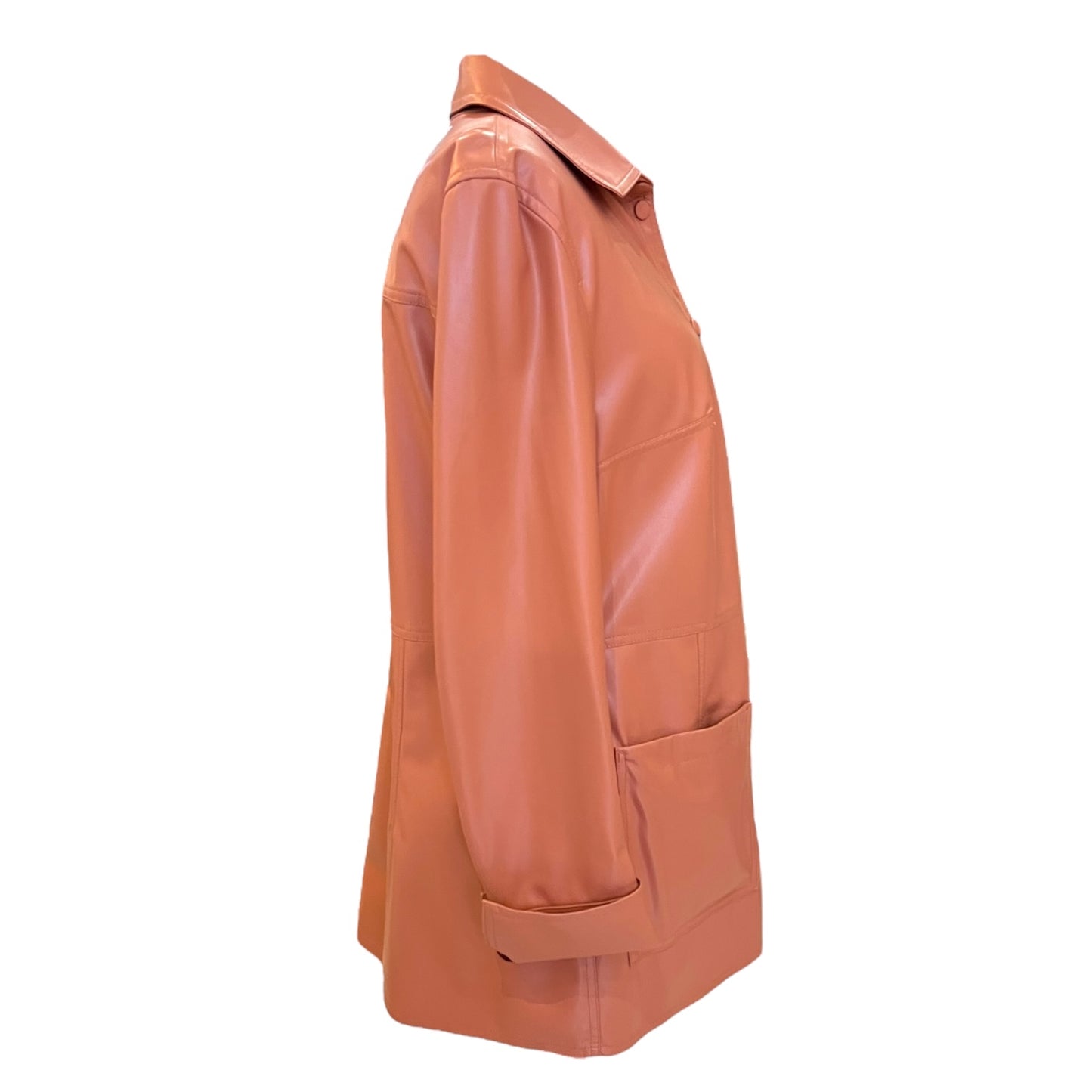 Marc Cain Peach Pleather Coat