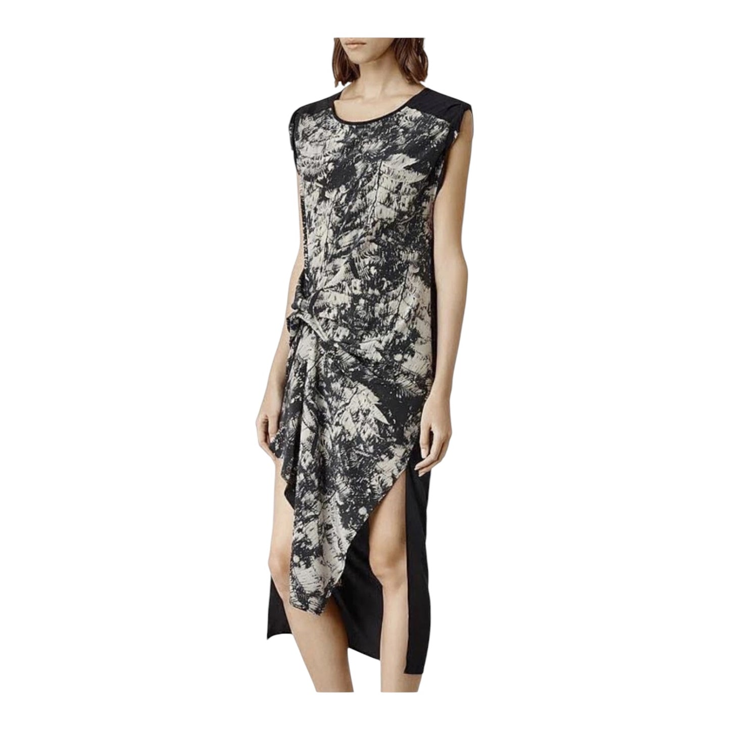 All Saints Riviera Shade Silk Dress - 10