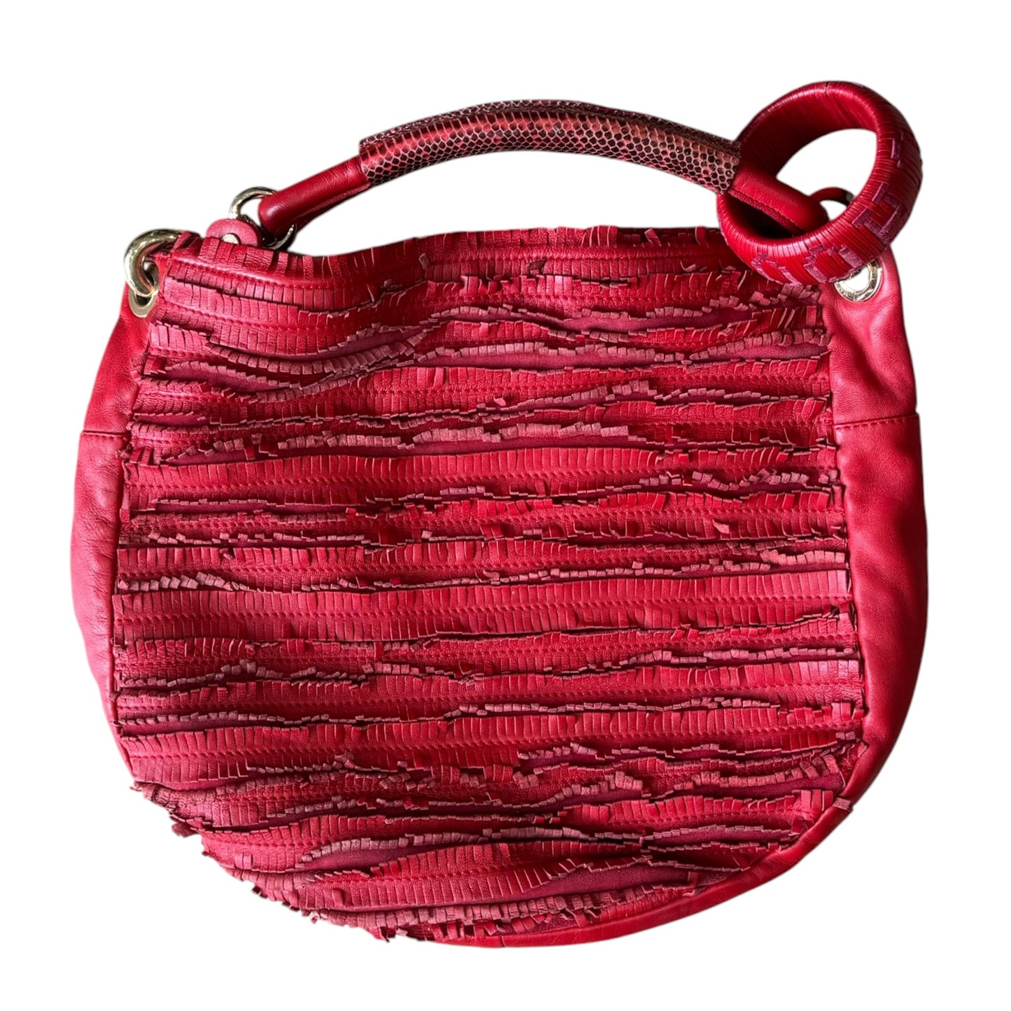 Jimmy Choo Red Leather Shoulder Bag