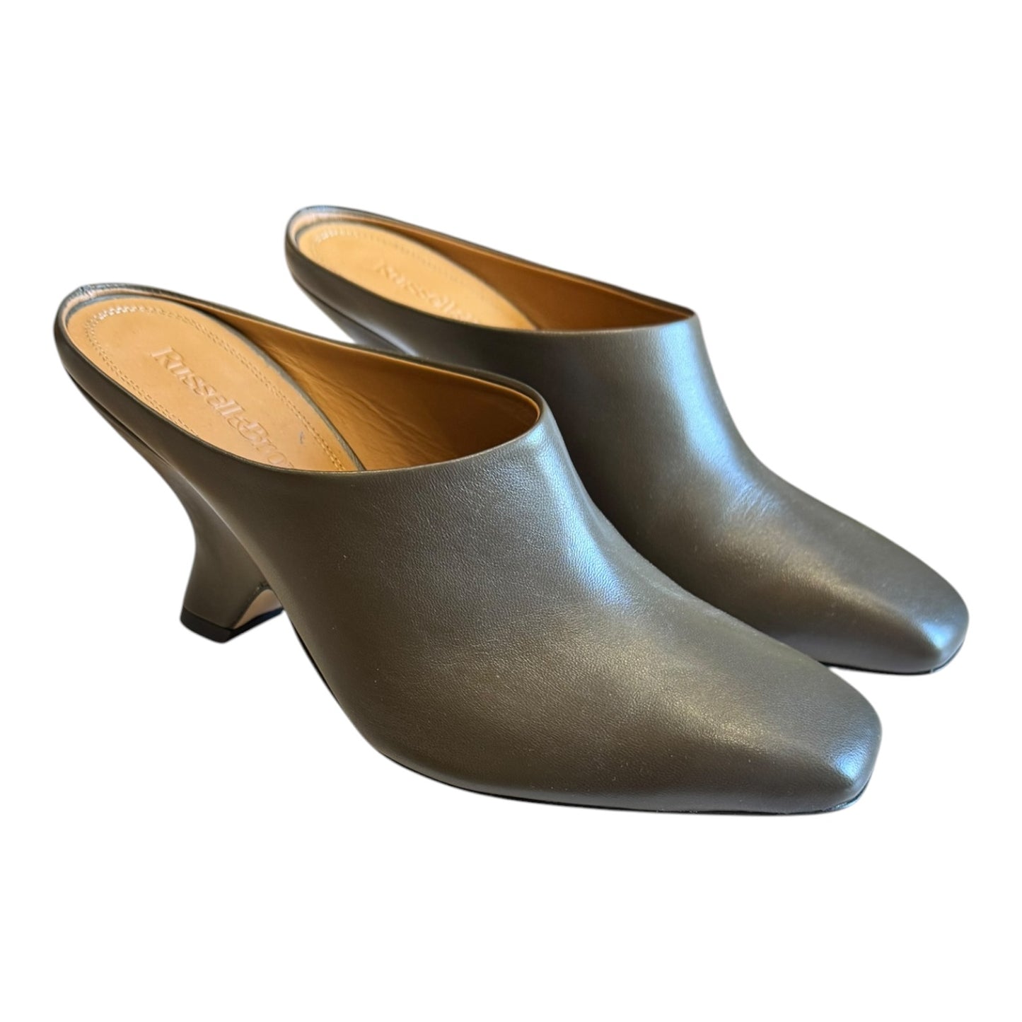 Russell & Bromley Olive Haymoor Mule Wedge Mule - 38/5 - NEW