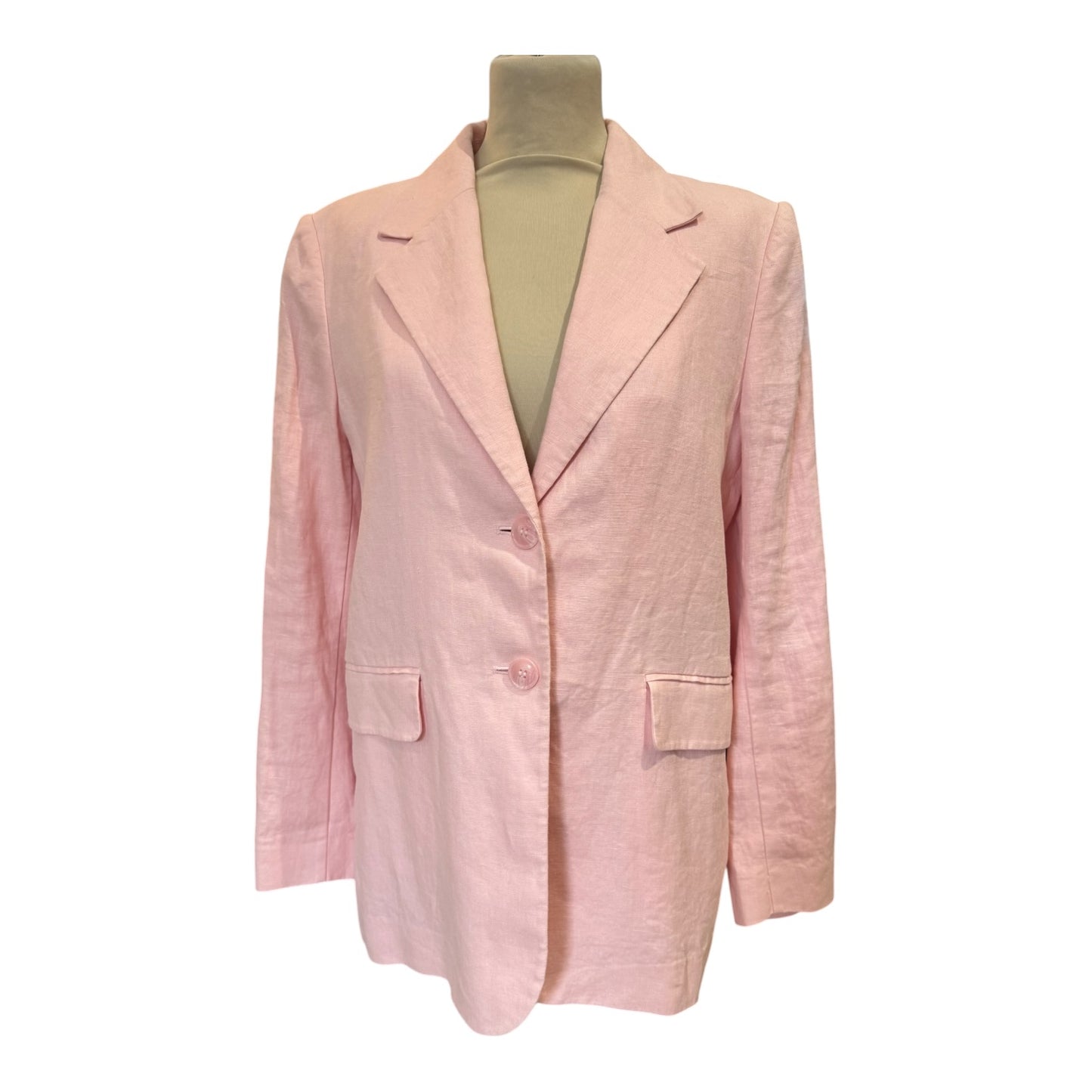 & Other Stories Pink Linen Blazer - 10 - NEW