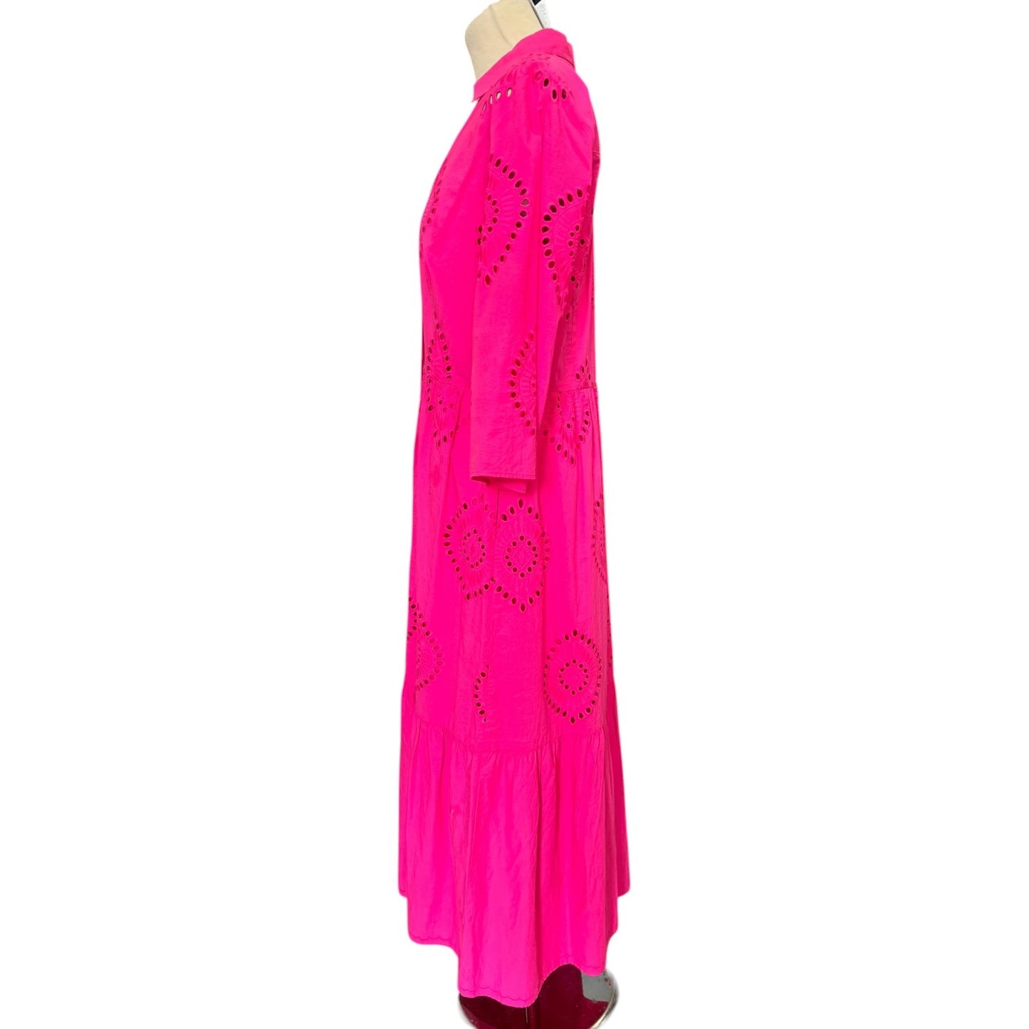 Penny Black Pink Broderie Anglaise Midi Dress - 14