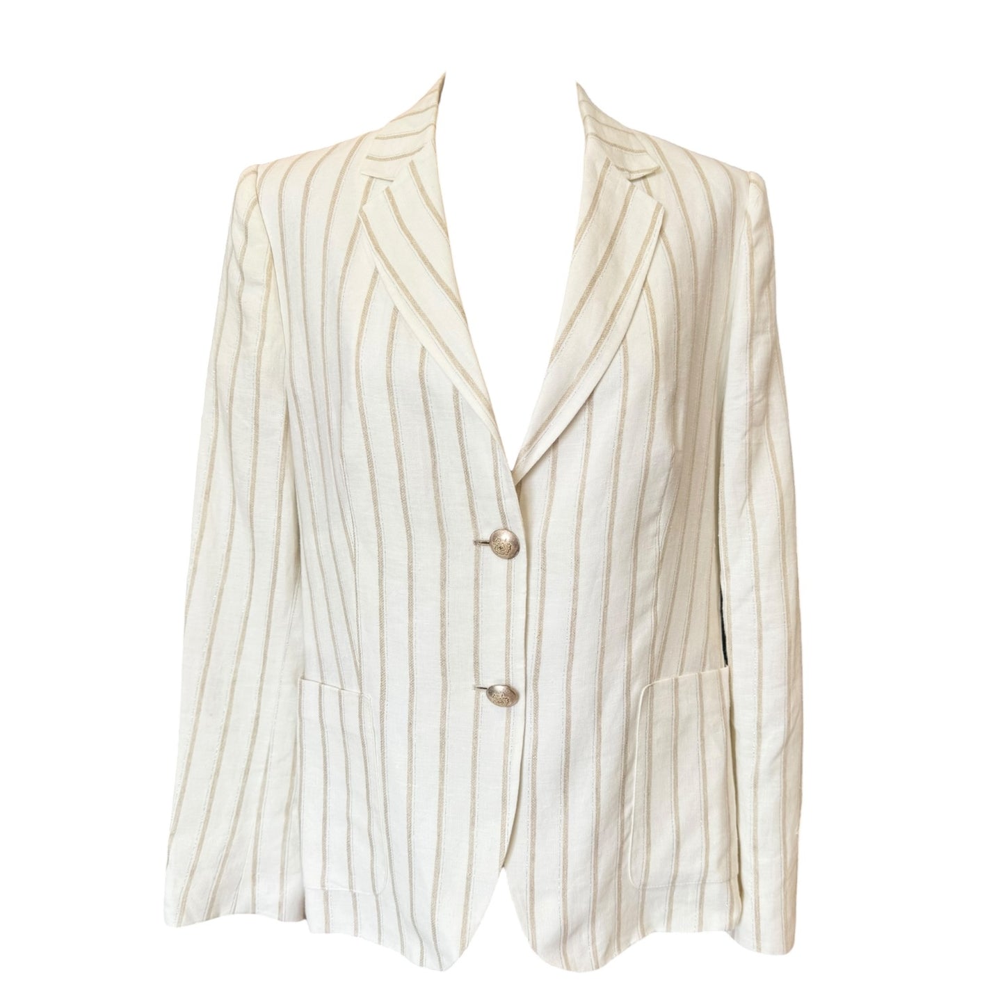 Bariloche Cream, Tan and Silver Blazer - 10/12