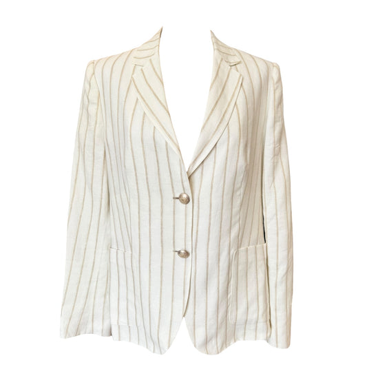 Bariloche Cream, Tan and Silver Blazer - 10/12