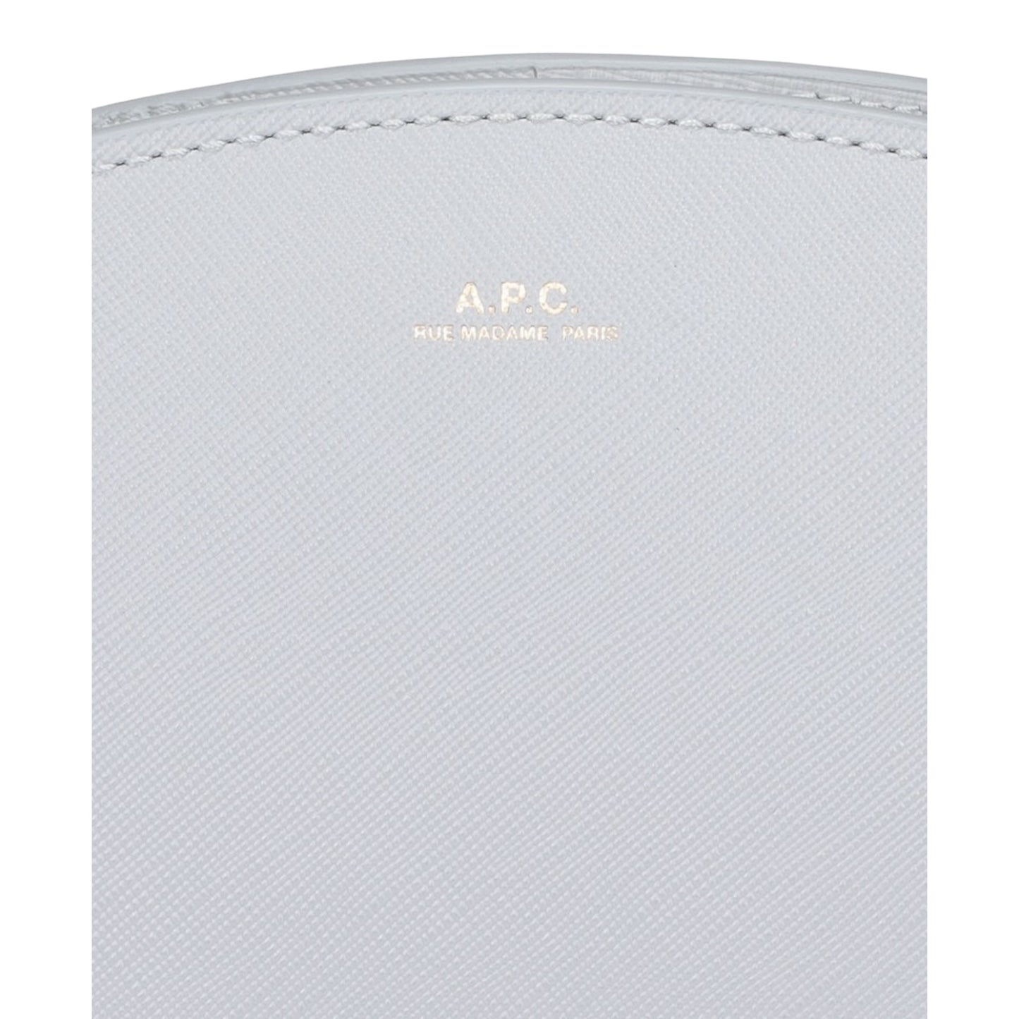 A.P.C. Demi-Lune Saffiano Bag in Light Grey