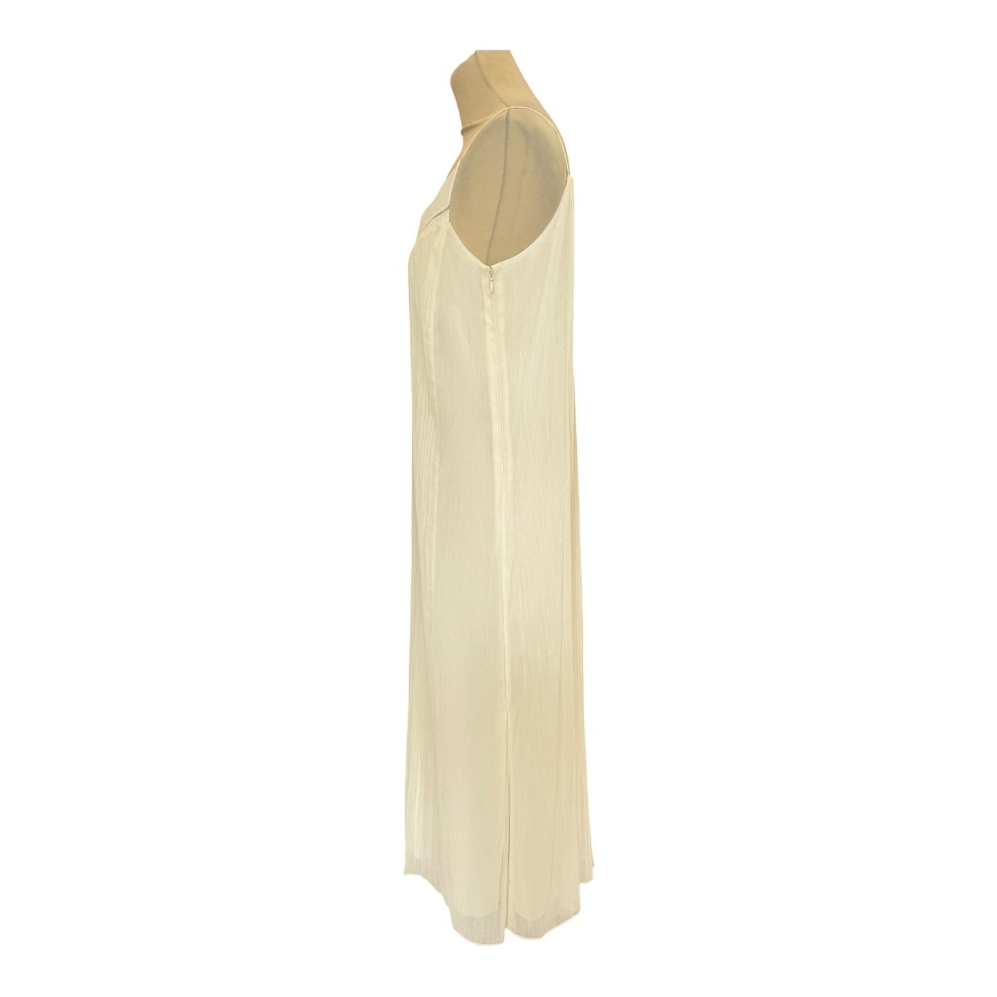 Club Monaco Cream Pleated Dress with Sash - 10