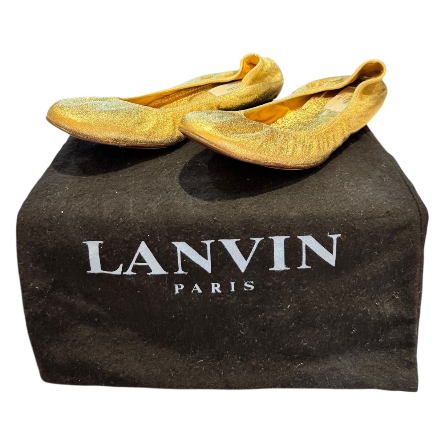 Lanvin Gold Metallic Pumps - 40 / 7 - NEW