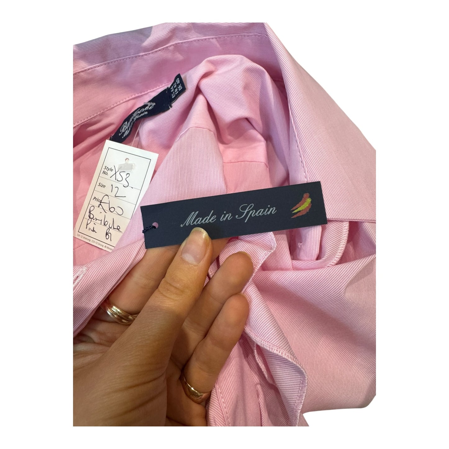 Bariloche Pink Ruffle Shirt - 12 - NEW