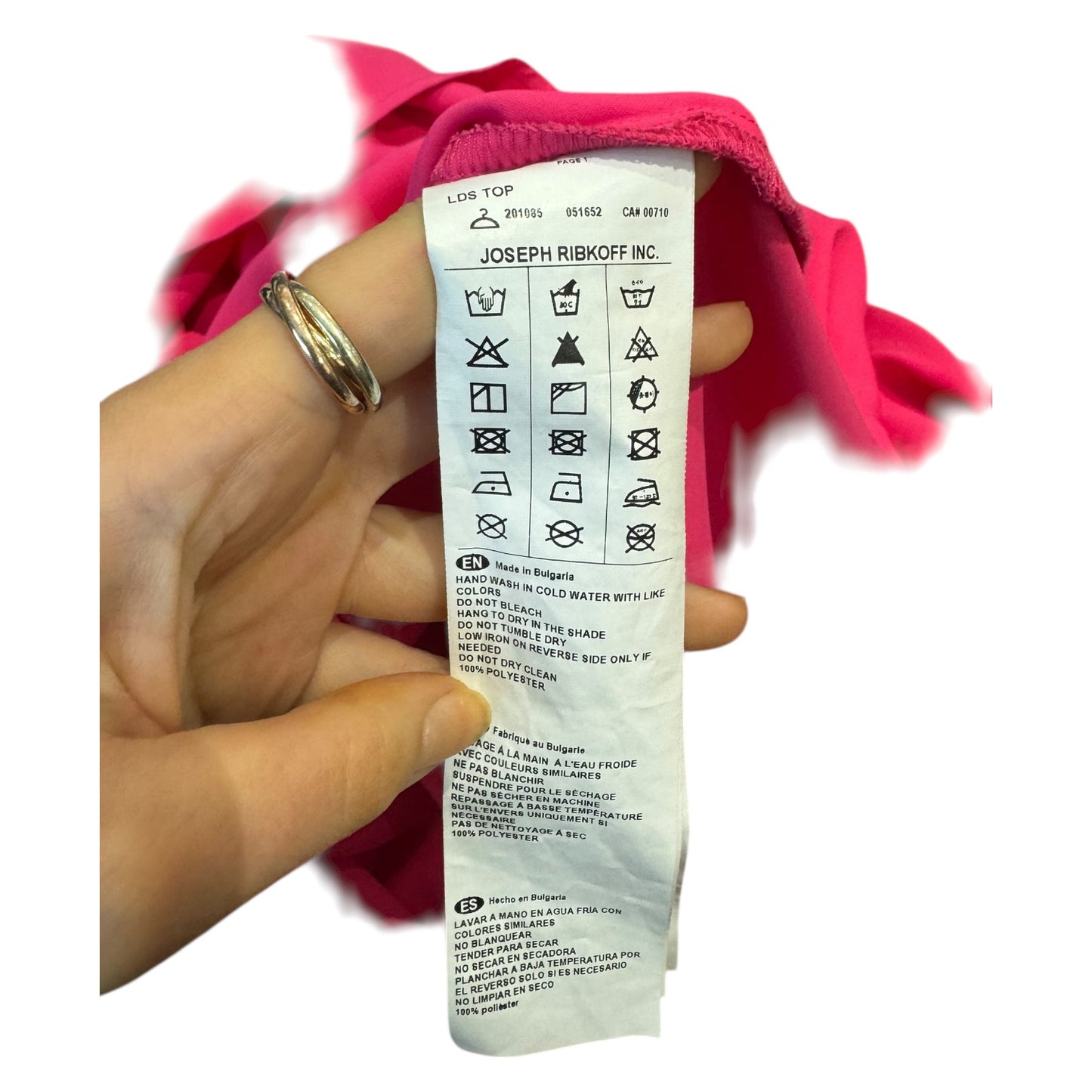 Joseph Ribkoff Pink Long Sleeve Top - 16