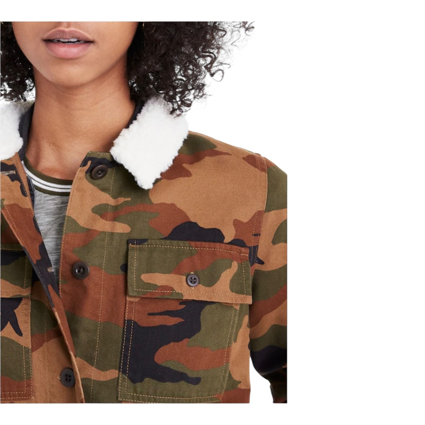 Madewell Northward Cropped Army Jacket - 14