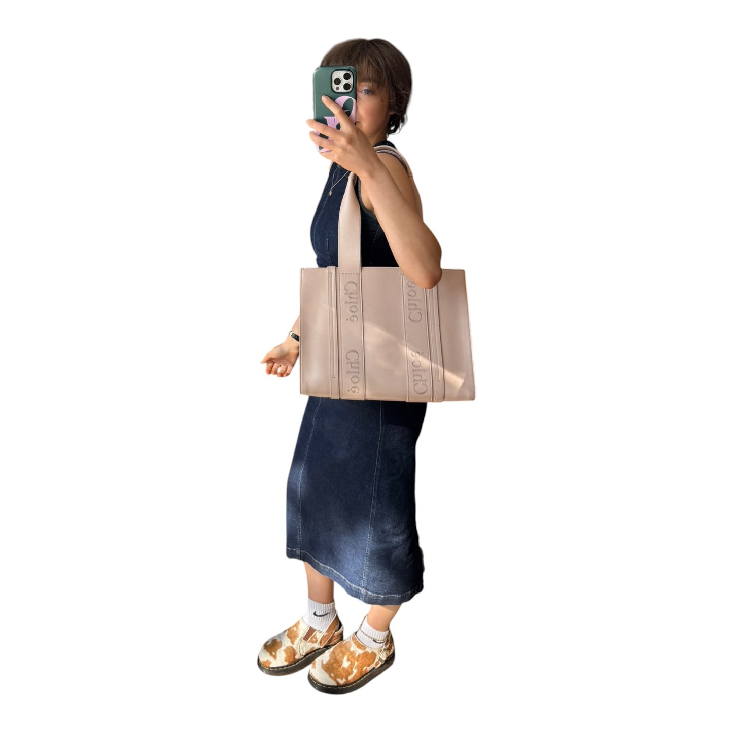 Chloe Leather Woody Tote Bag