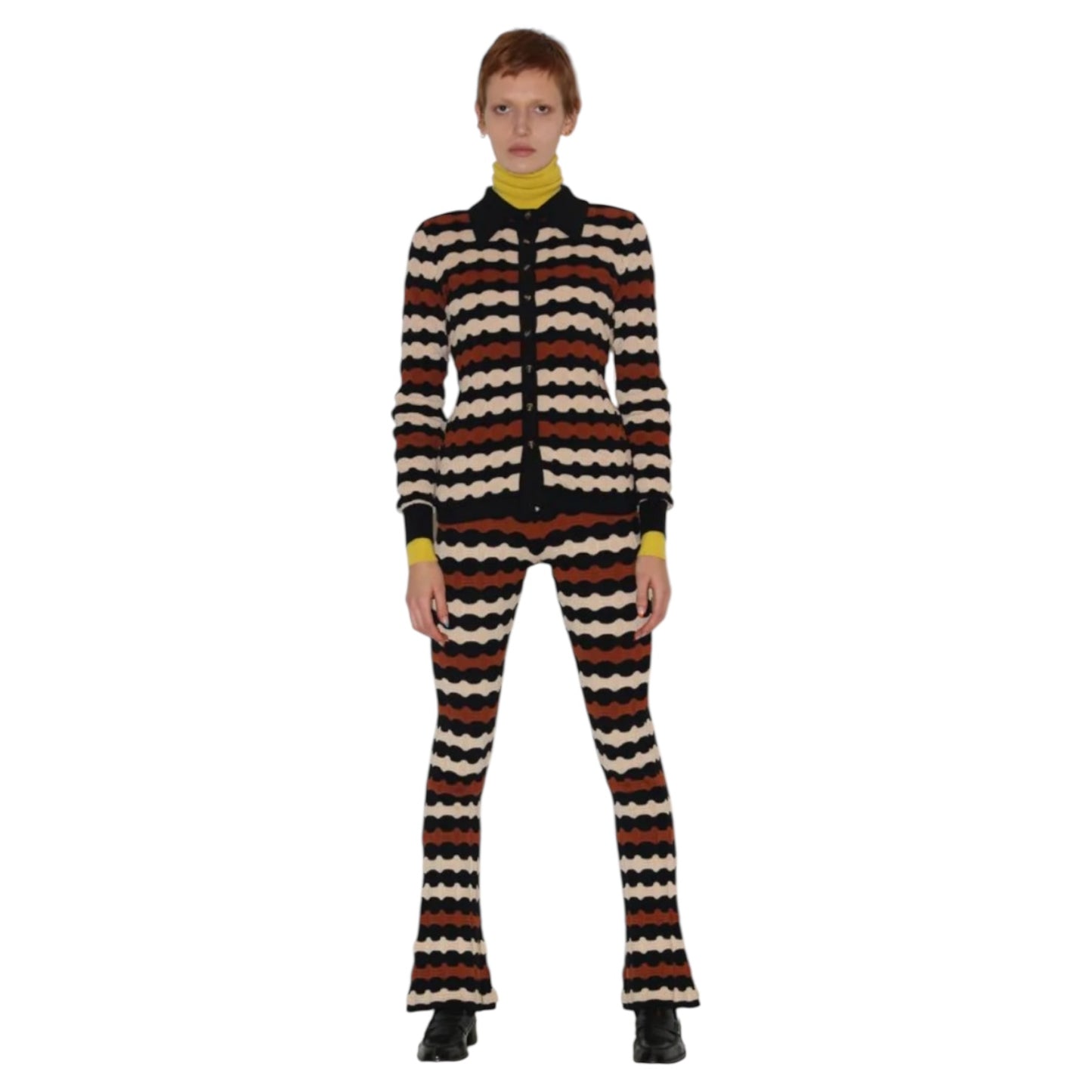 Dodo Bar Or Marvin Black Brown and Cream Cardigan - 10
