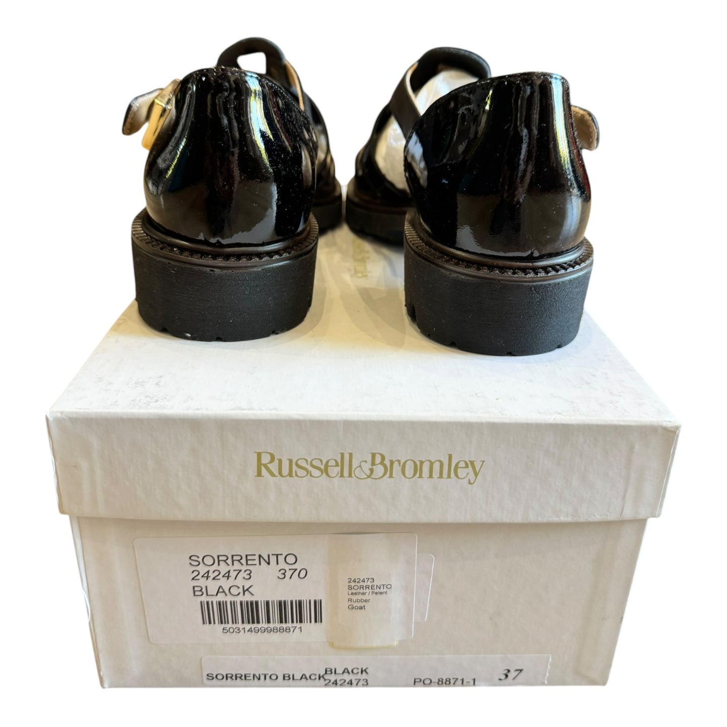 Russell & Bromley Black Sorrento Chunky Fisherman Sandals - 37/4 - NEW